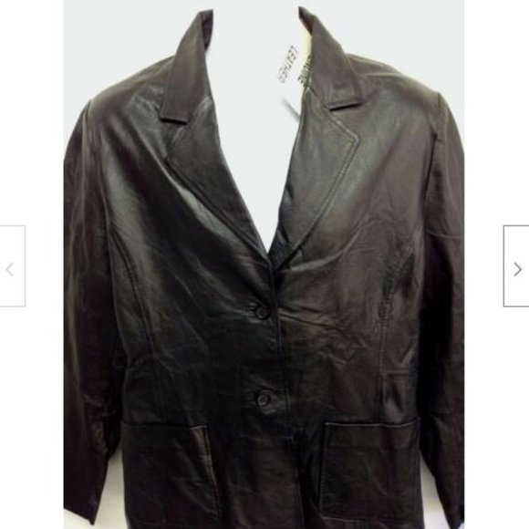 black leather jacket size 20